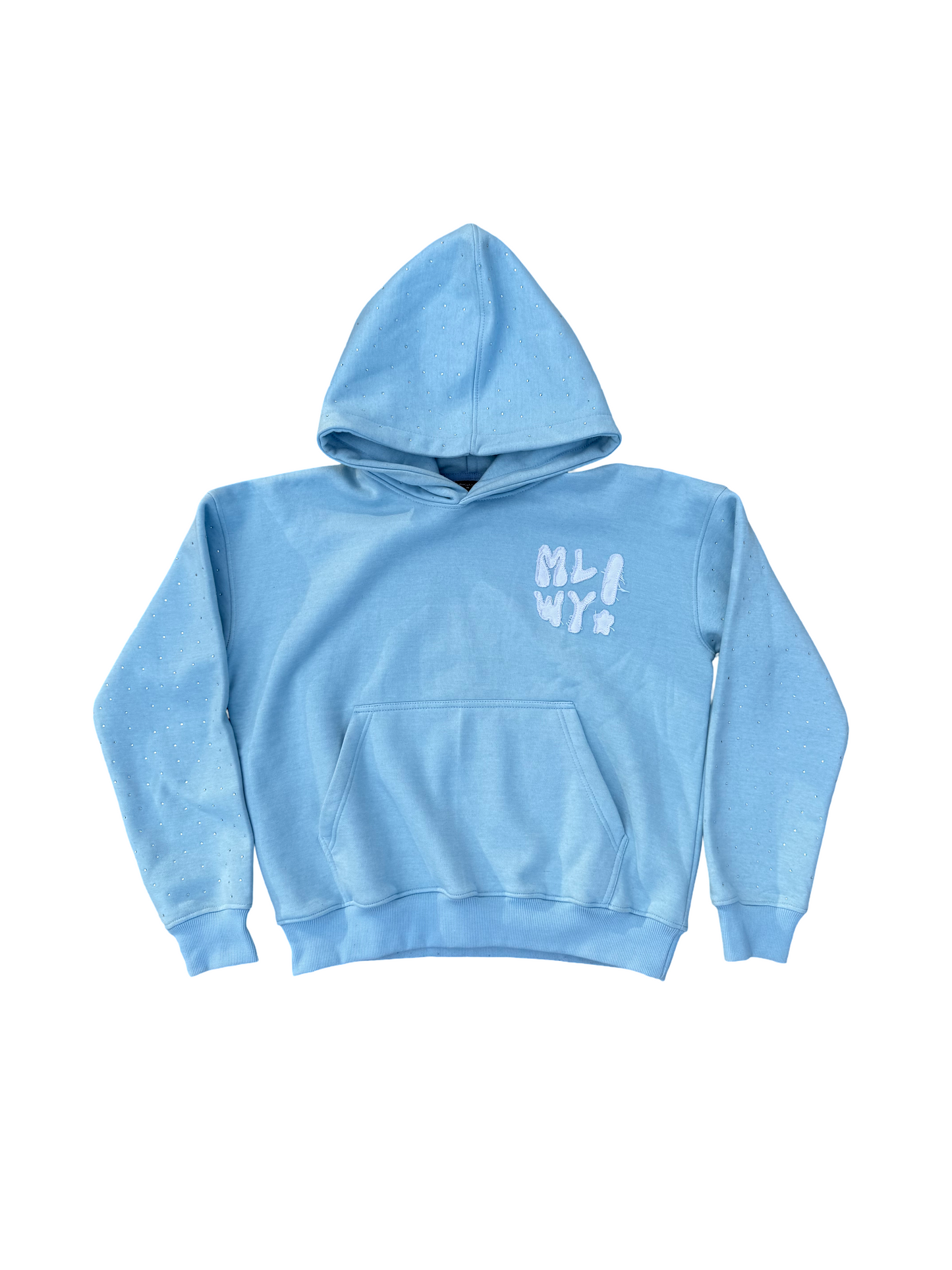 Baby Blue Rhinestone hoodie v2