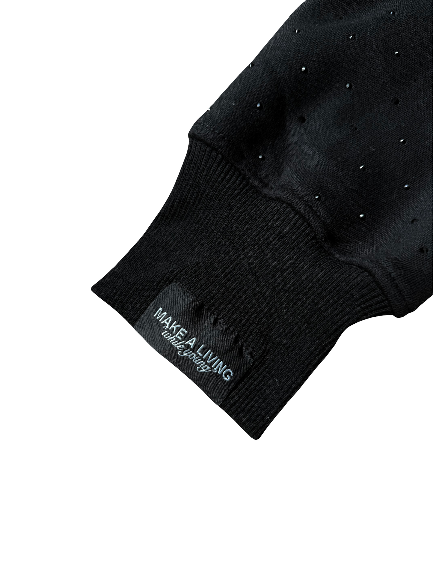 Black Rhinestone hoodie v2