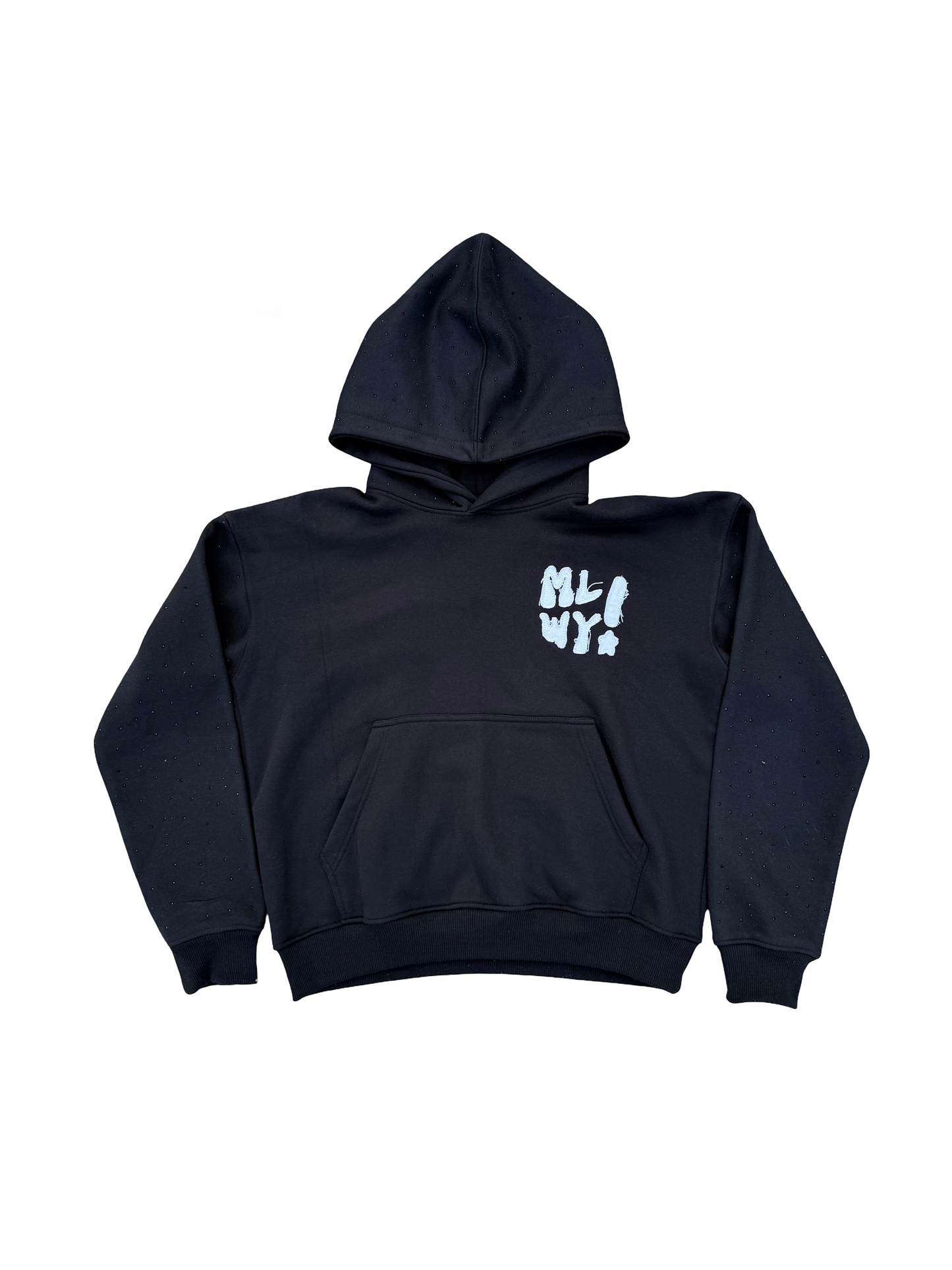Black Rhinestone hoodie v2